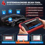 LAUNCH CRP123E V3.0 OBD2-Diagnosegerät mit 5-Zoll-Display und OBD2-Anschlusskabel.