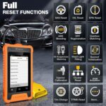 LAUNCH Creader Elite Diagnosegerät mit 4-Zoll-Touchscreen und angeschlossenem Diagnosekabel.