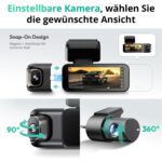 BOTSLAB 3-Kanal-Dashcam mit Innenraumkamera