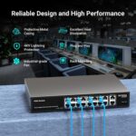 NICGIGA GS1620P PoE-Switch im 19-Zoll-Metallgehäuse mit 16 PoE-Ports und zwei Gigabit-Uplinks.