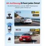 REDTIGER F7N Dashcam 4K mit GPS-Halterung