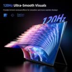 EVICIV tragbarer Monitor mit 18,5 Zoll Full-HD-Display, ausgeklapptem Ständer und gepolsterter Transporthülle