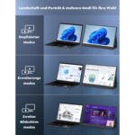 HONGO tragbarer 4K-Monitor mit 17,3 Zoll Display und magnetischer Schutzhülle als Aufsteller