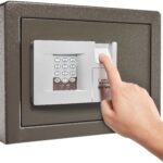 BURG-WÄCHTER PointSafe P 2 E FS Möbeltresor in Schwarz mit elektronischem Zahlenschloss und Fingerscan