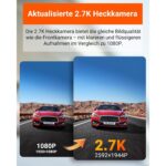 VANTRUE E2 Dashcam mit zwei 2,7K-Kameras