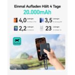 INIU P51 Powerbank 20000 mAh in Blau mit Digitalanzeige und zwei USB-C-Anschlüssen