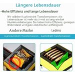 ledmo Netzteil 12 Volt 5 Ampere mit 60 Watt, drei Stück im Set mit Anschlusskabel