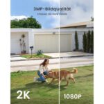 ieGeek ZS-GX3S Akku-Überwachungskamera in Schwarz mit Objektiv, Weisslicht und PIR-Sensor