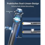 Endoskopkamera W400-B mit Doppellinse und LED-Beleuchtung am 5 m langen halbstarren Kabel