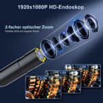 SKYBASIC P100-20M Endoskopkamera mit 4,3-Zoll-Bildschirm und 20 Meter halbstarrem Kabel