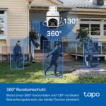 Tapo C51A Überwachungskamera in Weiss mit schwenkbarem Kamerakopf und Montagefuss