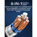 Acoath Endoskopkamera mit 7,9 mm Sonde, acht LEDs und 5 Meter halbstarrem Kabel