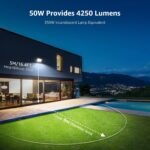 Lepro LED Strahler 50 W mit Aluminiumgehäuse, gehärtetem Glas und drehbarem Montagebügel