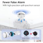 Wisualarm S05-A Rauchmelder mit 10-Jahres-Batterie an der Decke, 3er-Pack