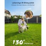 COOAU C4 Überwachungskamera in Schwarz mit Solarpanel für den Aussenbereich