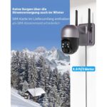 Xega 4G-Überwachungskamera mit SIM-Karte, Solarpanel und Akku für Standorte ohne Strom