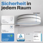 ALPENLUFT Funk-Rauchmelder im Zehner-Set mit Rauch- und Hitzeerkennung