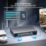 GigaPlus 24-Port 2,5-Gigabit-Switch lüfterlos im Metallgehäuse