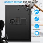 Tiskgg Standtresor mit 70 Litern Rauminhalt, elektronischem Zahlenschloss und Regal