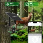 Lemnoi Solar-Wildkamera in Tarnfarbe mit eingebautem Solarpanel