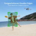 Potensic ATOM 4K Drohne mit 3-Achsen-Gimbal, zusammengefaltet und im Flug
