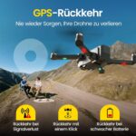 DEERC D35Plus Drohne mit Fernsteuerung und eingebautem 4,5-Zoll-Bildschirm