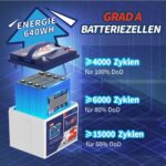 Timeusb 12V 50Ah LiFePO4-Akku mit M8-Anschluss