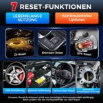LAUNCH CRP123E V3.0 OBD2-Diagnosegerät mit 5-Zoll-Display und OBD2-Anschlusskabel.