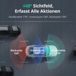 BOTSLAB 3-Kanal-Dashcam mit Innenraumkamera