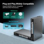 NICGIGA GS1620P PoE-Switch im 19-Zoll-Metallgehäuse mit 16 PoE-Ports und zwei Gigabit-Uplinks.