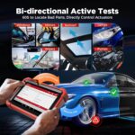 LAUNCH X431 CRP919X BT Diagnosetablet mit 7-Zoll-Display und DBSCar-VII-Bluetooth-Stecker.