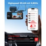 REDTIGER F17 3-Kanal-Dashcam mit Innenraumkamera