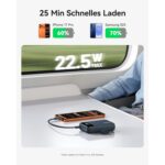 INIU P51 Powerbank 20000 mAh in Blau mit Digitalanzeige und zwei USB-C-Anschlüssen