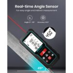 MiLESEEY D5 Laser-Entfernungsmesser in Schwarz mit beleuchtetem Display und Tastenfeld