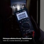 VENLAB VM600A Digital-Multimeter in Blau mit Messleitungen, Thermoelement und faltbarem Ständer