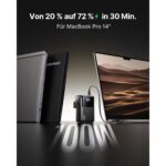 INIU P63 Powerbank mit 25000 mAh, Digitalanzeige und drei Anschlüssen