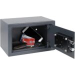HMF Möbeltresor 49200-11 in Anthrazit mit Doppelbartschloss, Aussenmass 31 x 20 x 20 cm