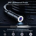 SKYBASIC P100-20M Endoskopkamera mit 4,3-Zoll-Bildschirm und 20 Meter halbstarrem Kabel