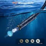 AOPICK Endoskopkamera mit 4,3-Zoll-Display, 8-mm-Kamerakopf und halbstarrem Kabel