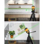 KAIWEETS T40 Kreuzlinienlaser mit grüner Kreuzlinie, klappbarem L-Halter und Magnetfuss