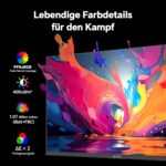 KTC 24-Zoll-Gaming-Monitor in Schwarz mit QHD-Display auf höhenverstellbarem Pivot-Standfuss