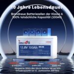 Timeusb 12V 100Ah LiFePO4-Akku Gruppe 31