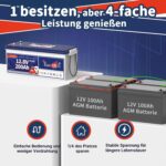 Timeusb 12V 200Ah LiFePO4-Akku