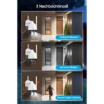 Jennov WLAN-Überwachungsset mit vier schwenkbaren 5-MP-PTZ-Kameras und automatischer Verfolgung