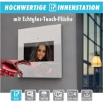 m-e Vistadoor Vistus Video-Türsprechanlage mit Aluminium-Aussenstation und 7-Zoll-Monitor