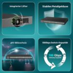 Schwarzer 19-Zoll-PoE-Switch VIMIN VM-GS4802P mit 48 Gigabit-Ports und zwei SFP-Uplinks an der Frontseite.