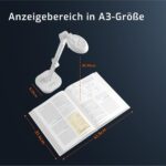 INSWAN INS-2 Dokumentenkamera mit mehrgelenkigem Arm, LED-Licht und kompaktem Standfuss.