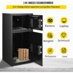 VEVOR Sicherheitsschrank in Schwarz mit zwei Türen, elektronischem Tastenfeld und Schlüsselaufnahme.