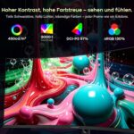 Amzfast AMZG34C5Q Pro 34-Zoll-Ultrawide-Monitor, 1500R gebogen, auf höhenverstellbarem Standfuss