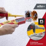 Wiha 45217 zweipoliger Spannungsprüfer in Rot und Gelb mit LCD-Anzeige und Prüfspitzen